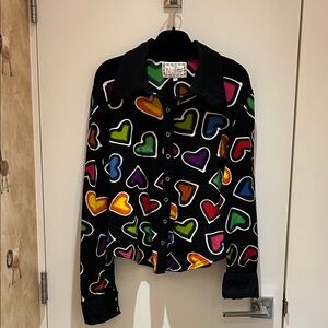 Multicolor Heart Patterned Shirt